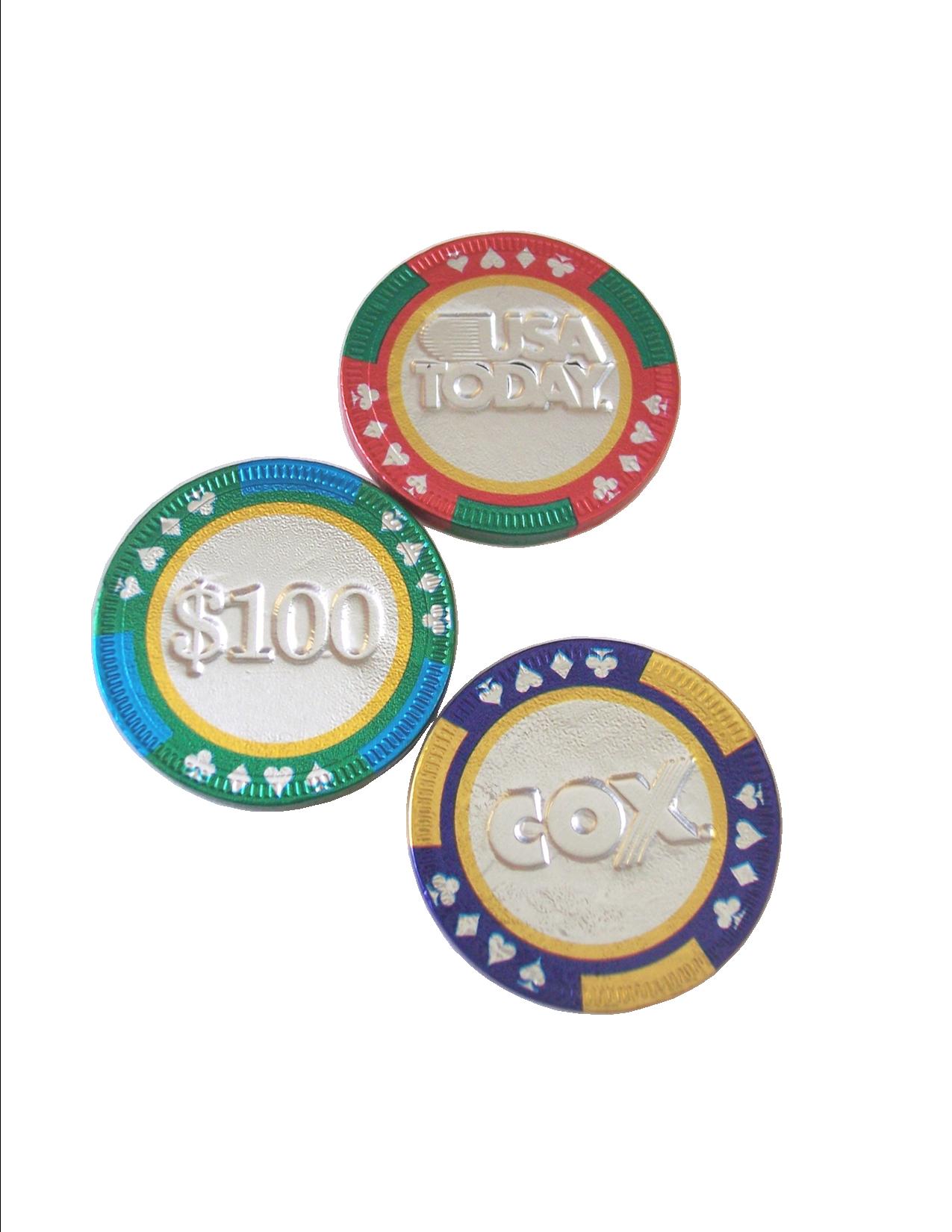 Chocolate Casino Chips - Personalized - Click Image to Close